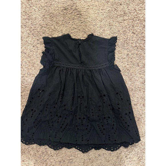 Adiva Black Eyelet Lace/Feminine Detail Top‎ – Size Small - Picture 4 of 4